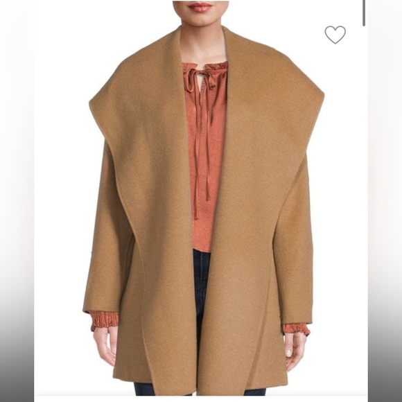 Vince Jackets & Blazers - Vince Hooded Wool Blend Wrap Coat